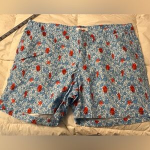 Le Club Sile Bay Blue and Red Patterned Men's Swim Trunks - NWT - Size XXL